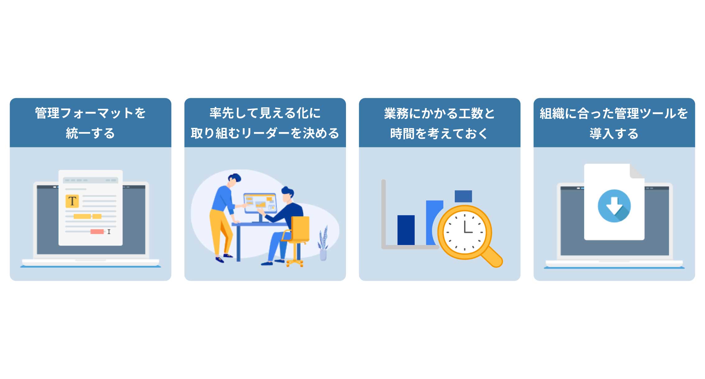 進捗管理の見える化とは？メリットや可視化する方法、ツールの選び方を紹介